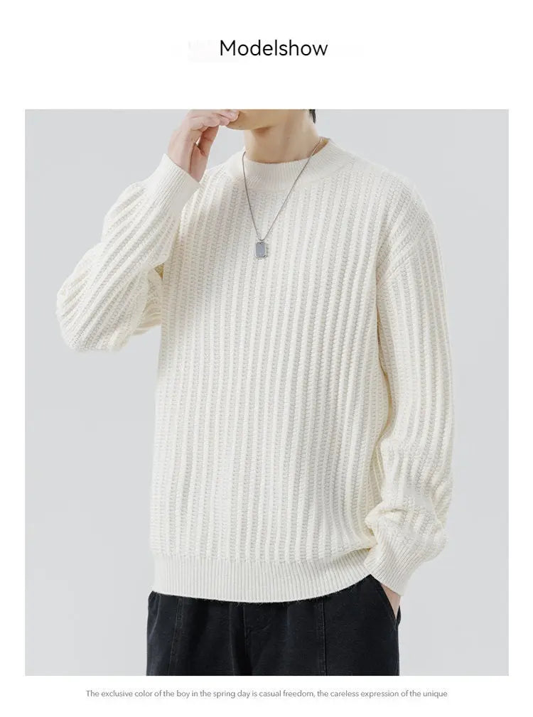 Autumn And Winter New Men's Knitwear Sweater Fashion Trend Round Neck CJNS1027238