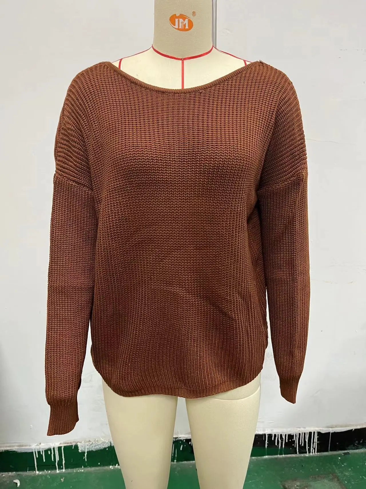 Backless Sweater Long Sleeve Long Sleeve Knitted CJMY2110686