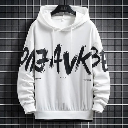 Casual Men's Printed Loose Long-sleeved hoodie