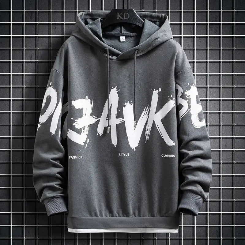 Casual Men's Printed Loose Long-sleeved hoodie