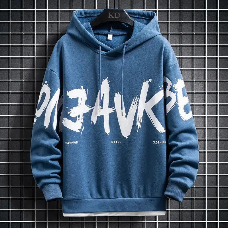 Casual Men's Printed Loose Long-sleeved hoodie