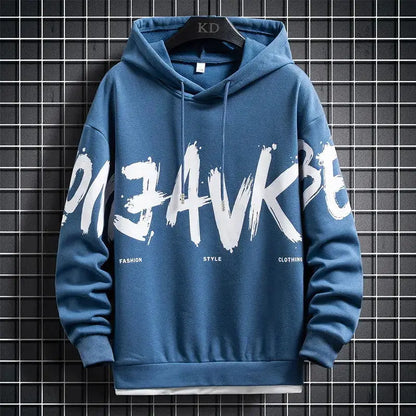 Casual Men's Printed Loose Long-sleeved hoodie