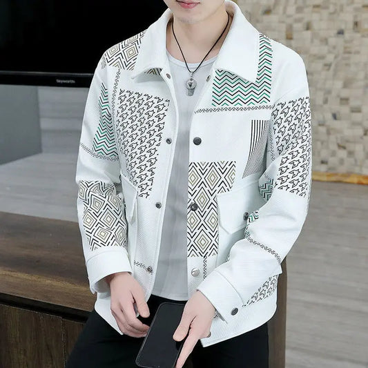 Casual Polo Collar Loose Men's Fashion Tops jacket CJWY1912078