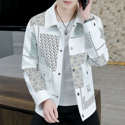 Casual Polo Collar Loose Men's Fashion Tops jacket CJWY1912078