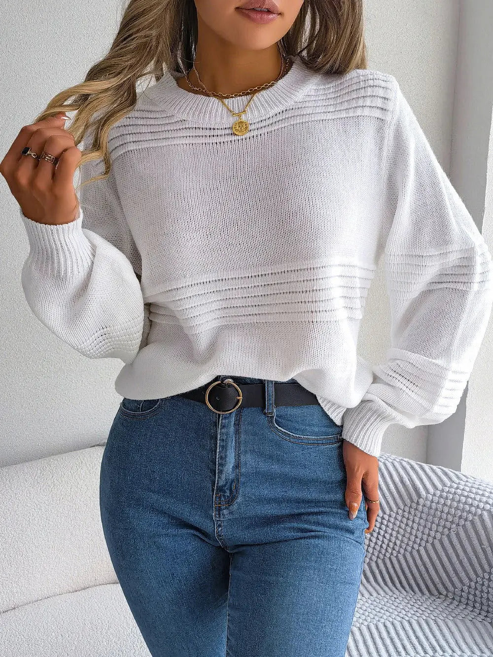 Casual Solid Color Pullover Sweater Women CJWY1912078