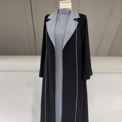 Fashion Colorblock Long Cardigan Trench Coat CJWY1912078