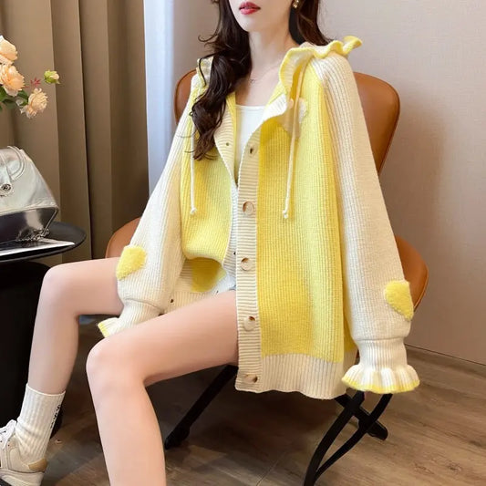 Fashion Flared Sleeves Knitted Cardigan For Women CJWY1912078