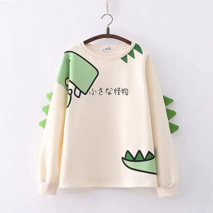 Fleece-lined Thickened Crew Neck Pullover Sweatshirt