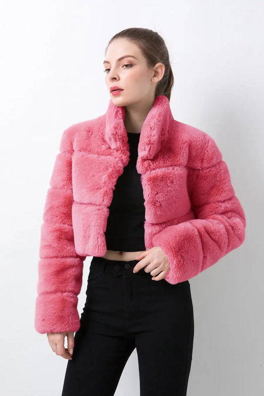 Imitation Fur Imitation Horizontal Stitching Fur Jacket CJWY1912078