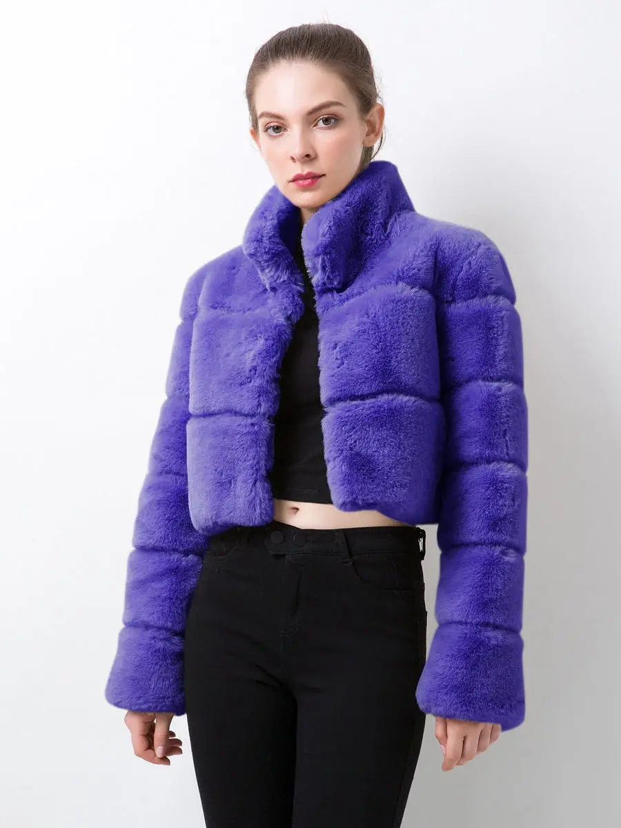 Imitation Fur Imitation Horizontal Stitching Fur Jacket CJWY1912078