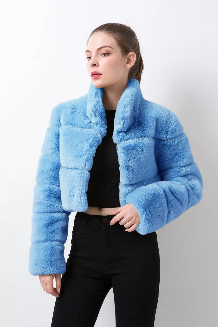 Imitation Fur Imitation Horizontal Stitching Fur Jacket CJWY1912078