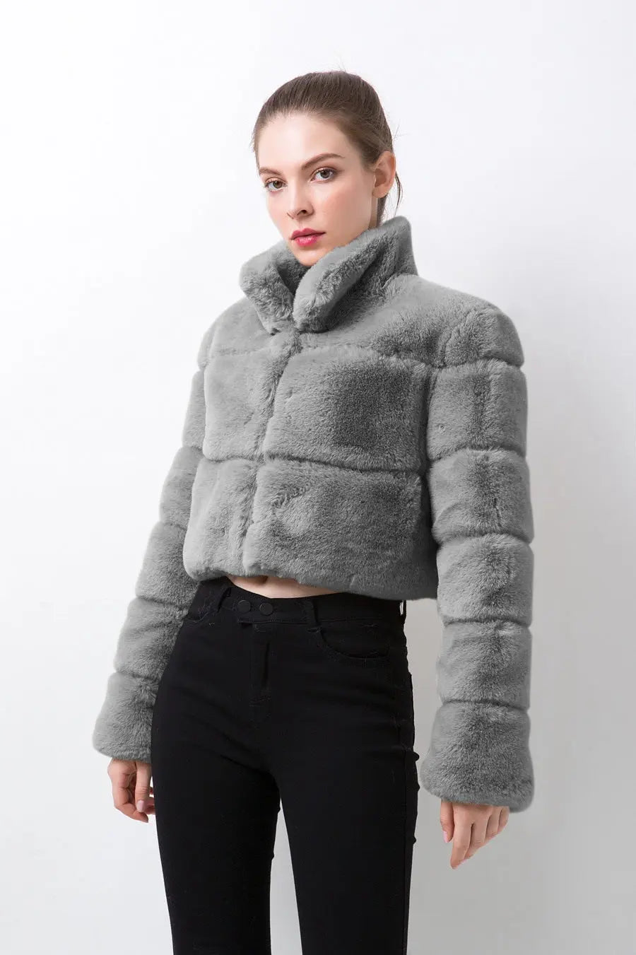 Imitation Fur Imitation Horizontal Stitching Fur Jacket CJWY1912078