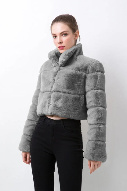 Imitation Fur Imitation Horizontal Stitching Fur Jacket CJWY1912078