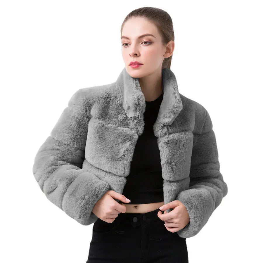 Imitation Fur Imitation Horizontal Stitching Fur Jacket CJWY1912078