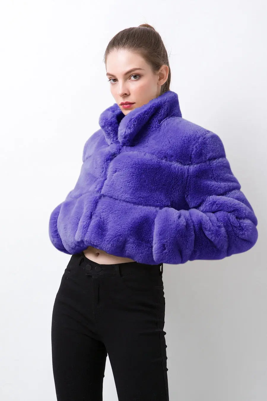 Imitation Fur Imitation Horizontal Stitching Fur Jacket CJWY1912078