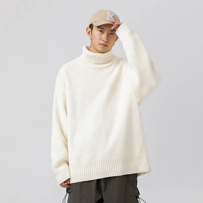 Japanese Couple Solid Color Turtleneck Sweater CJWY1912078