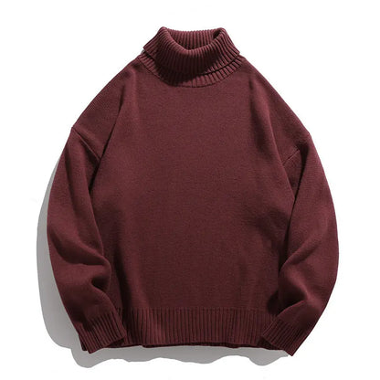 Japanese Couple Solid Color Turtleneck Sweater CJWY1912078