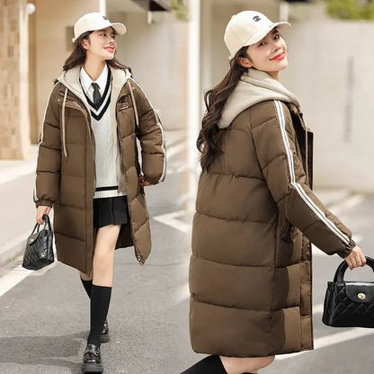 Korean Style Mid-length Loose Cotton Coat Cotton Coat Jacket CJWY1912078