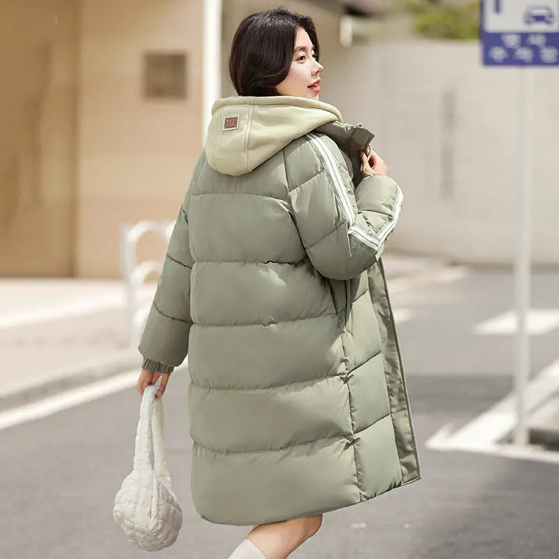 Korean Style Mid-length Loose Cotton Coat Cotton Coat Jacket CJWY1912078