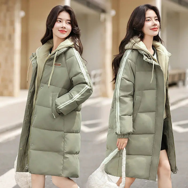 Korean Style Mid-length Loose Cotton Coat Cotton Coat Jacket CJWY1912078