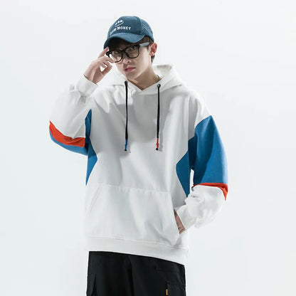 Loose Color blocked Pullover Hoodie CJWY1912078