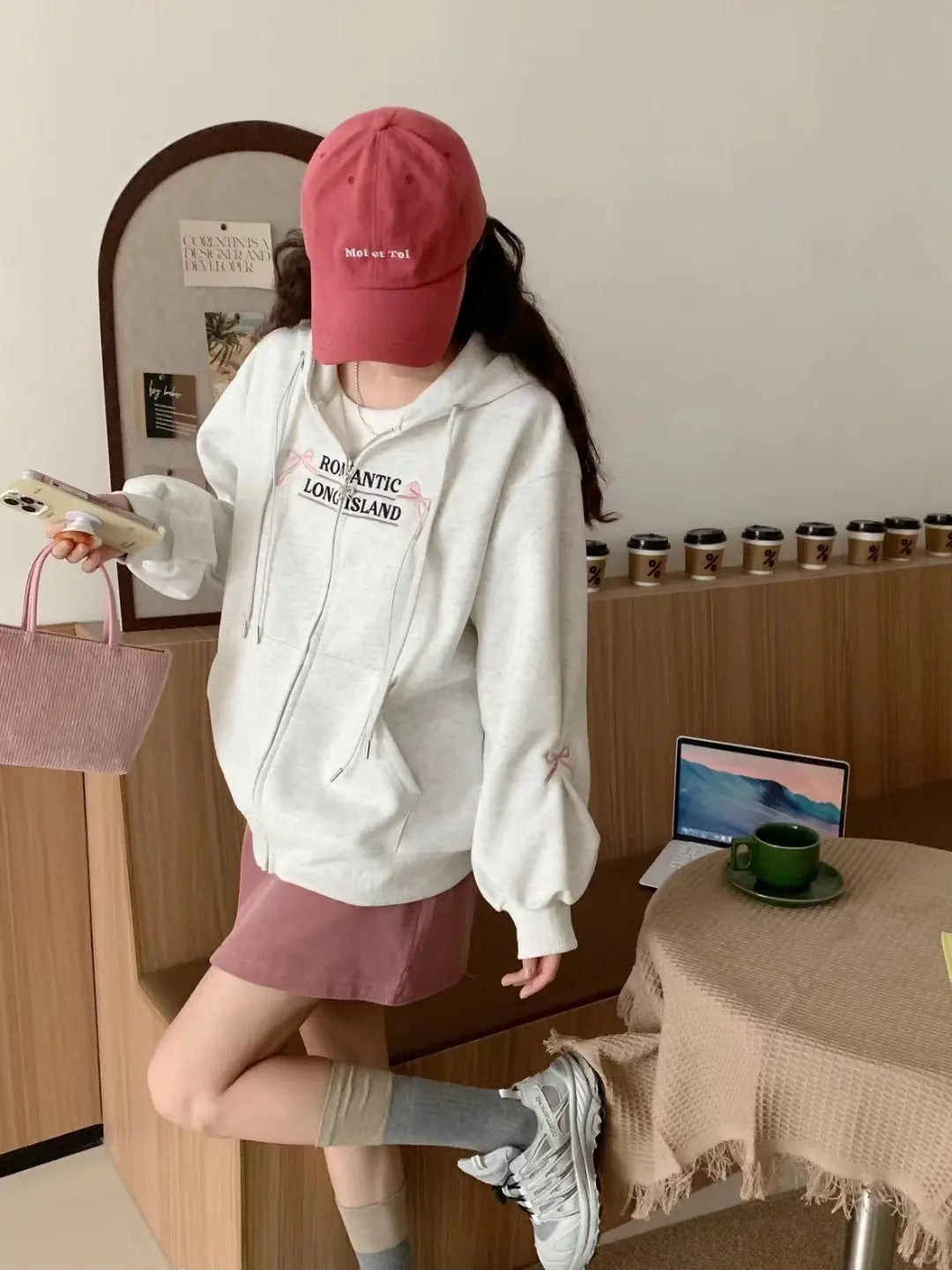 Machine Embroidery Loose Zipper Hoodie for Summer CJWY1912078