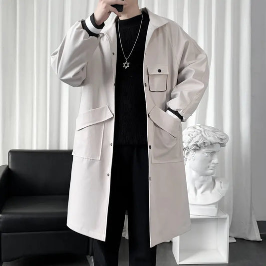 Men's Mid-length Temperament Overknee Overcoat CJWY1912078