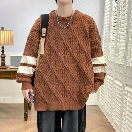 Men's Round Neck Brocade Sweater Autumn And Winter CJWY1912078