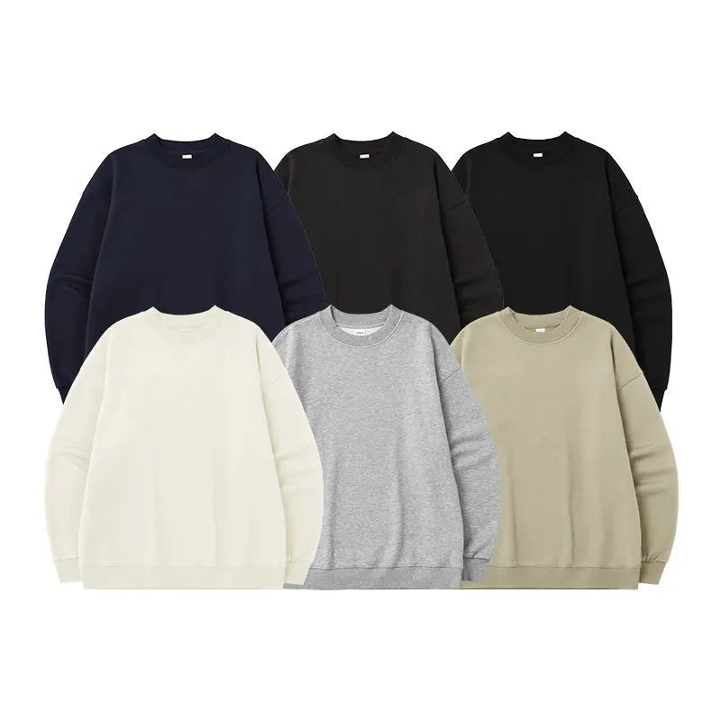 Men's Single-layer Fleece-lined Round Neck Sweatshirt CJWY1912078