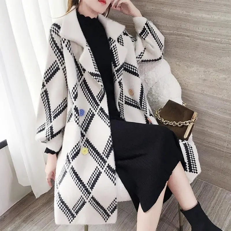 Mid-length Faux Mink Coat Women CJWY1912078