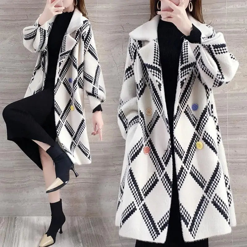 Mid-length Faux Mink Coat Women CJWY1912078