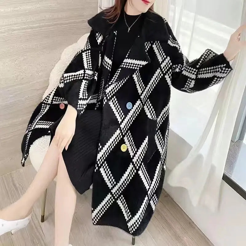 Mid-length Faux Mink Coat Women CJWY1912078