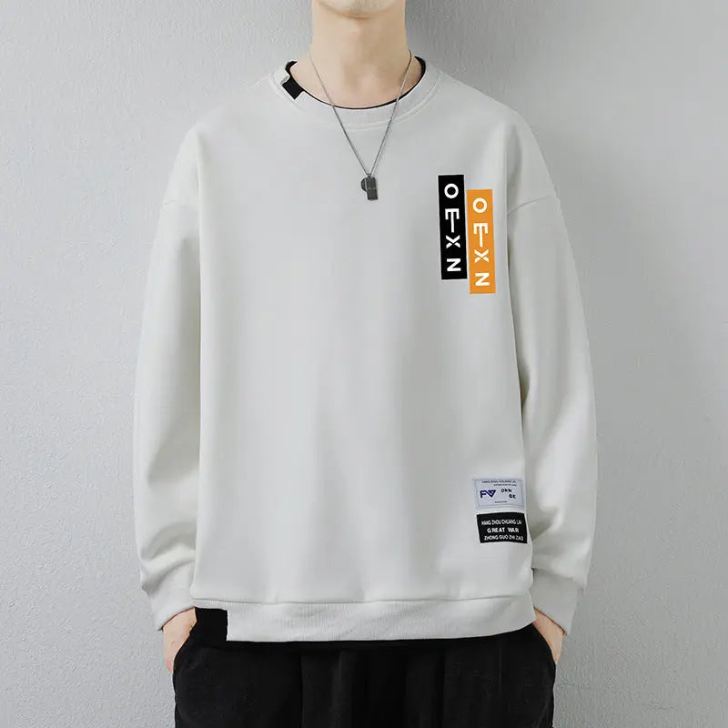 Men's Casual Sweatshirt Round Neck Pullover Top - InsPrint  - Men's Casual Sweatshirt Round Neck Pullover Top - InsPrint -  - #tag1# - Men's Casual Sweatshirt Round Neck Pullover Top - InsPrint