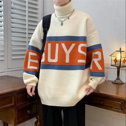 Turtleneck Sweater Thickened Sweater - InsPrint