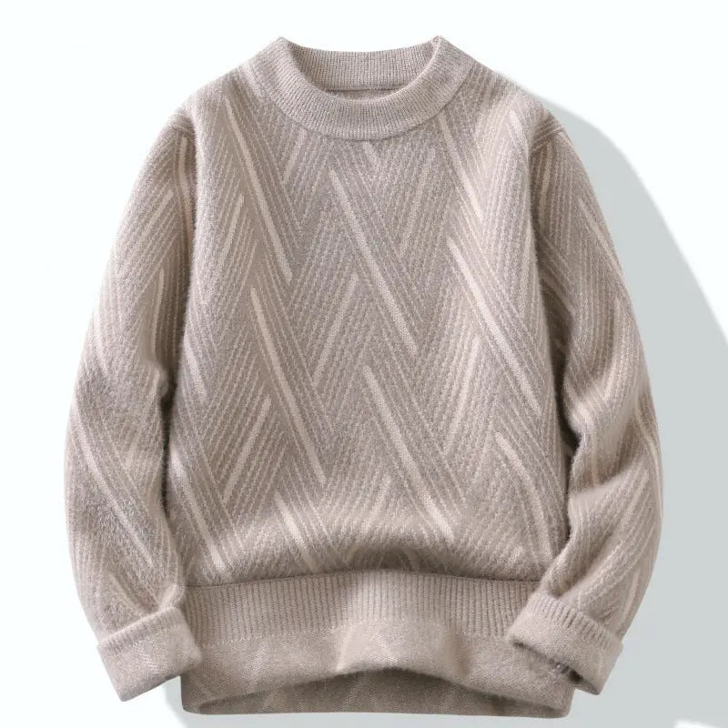 Round Neck Sweater Men's Winter Rhombus Sweater - InsPrint