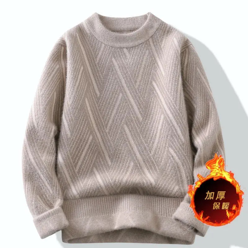 Round Neck Sweater Men's Winter Rhombus Sweater - InsPrint