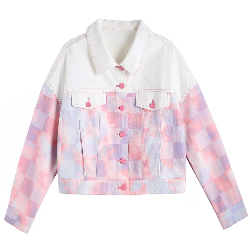 White All-matching Printed Jacket For Women - InsPrint