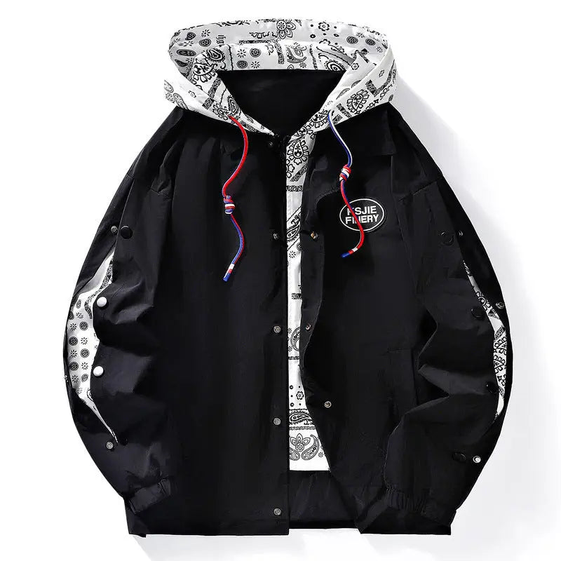 Paisley False Two-piece hooded Jackets CJWY1912078