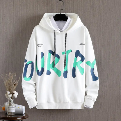 Printed Letter Men's Long-sleeved Shirt Loose Casual Hoodie Top CJWY1912078