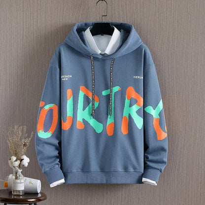 Printed Letter Men's Long-sleeved Shirt Loose Casual Hoodie Top CJWY1912078