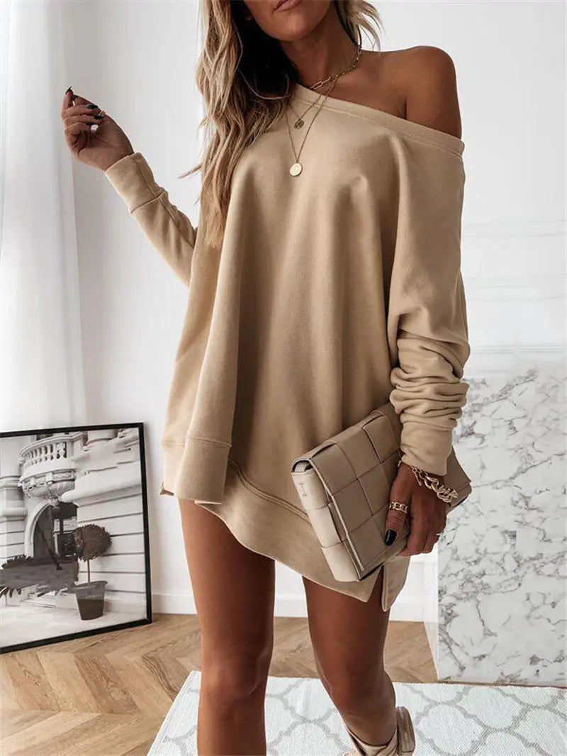 Pure Color Long-sleeved All-match Loose-fitting Sweatshirt CJWY1912078