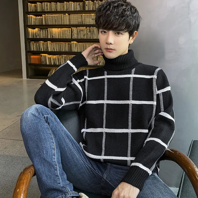 Turtleneck sweater men's knit sweater personality sweater CJWY1912078