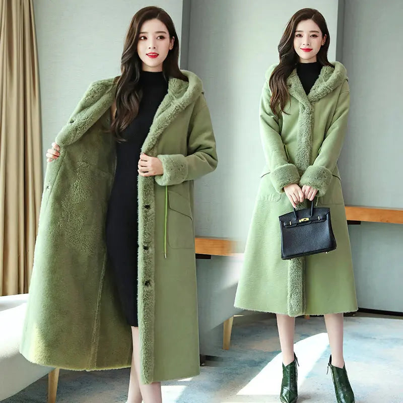 Winter Cotton-padded Jacket Fur Coat Women CJQB218461105EV