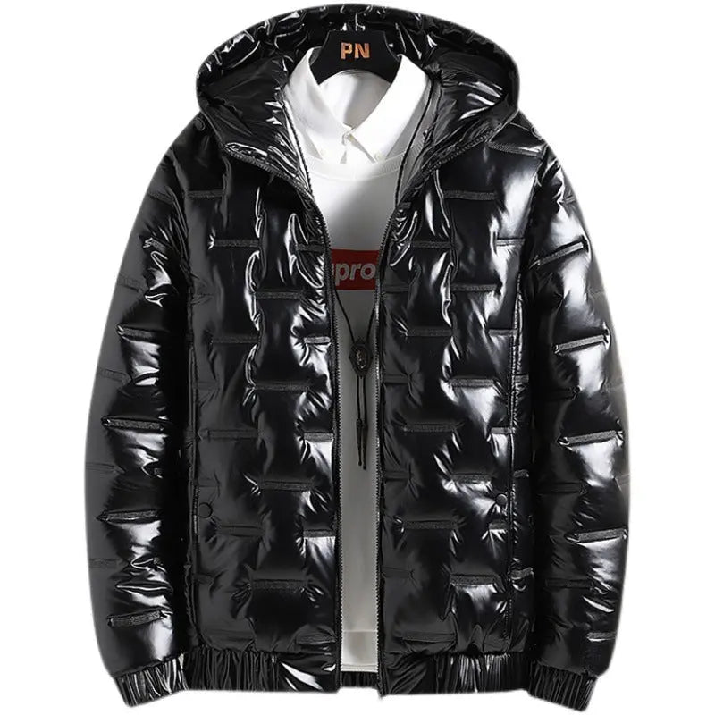 Winter Warm Men's New Hooded Jacket Casual Shiny Cotton Coat Short CJWY1912078