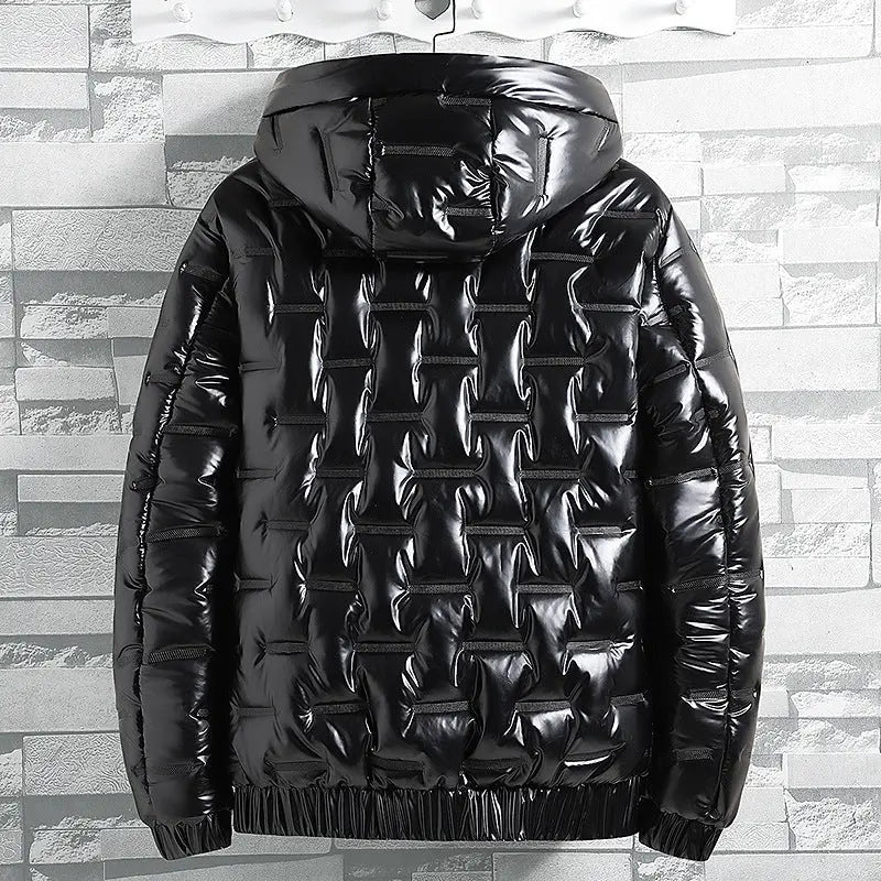 Winter Warm Men's New Hooded Jacket Casual Shiny Cotton Coat Short CJWY1912078