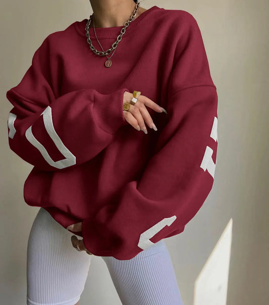 Women's Casual Fashion Print Thickened Versatile Sweatshirt CJWY1912078