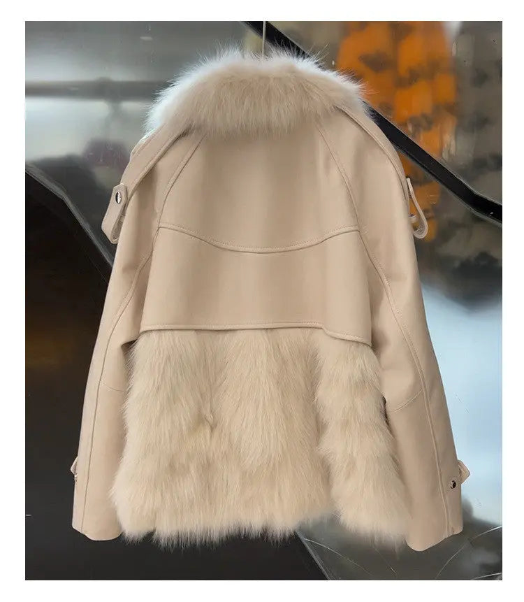 Women's Fashion Personality Stitching Fur Coat CJWY1912078