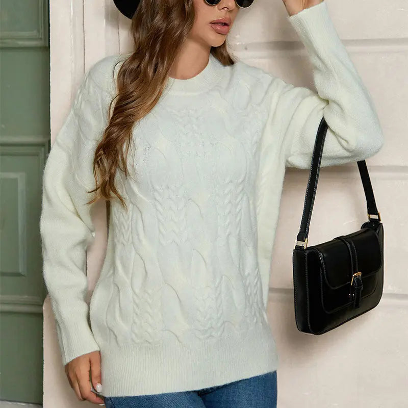 Women's Fashionable Pullover Long-sleeved Sweater Top CJWY1912078