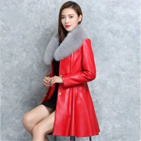 Women's Faux Fox Fur Collar Fur Jacket CJWY1912078