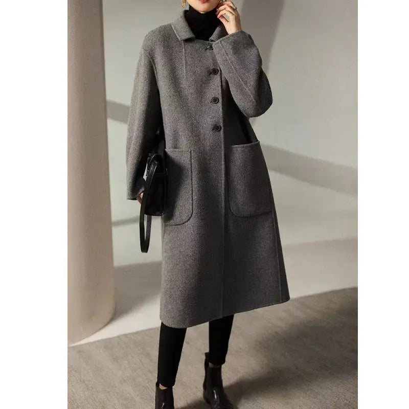 Women's Woolen Coat Plus Size Loose Mid-length CJWY1912078